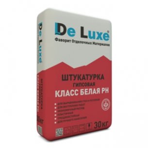 Штукатурка гипсовая De Luxe КЛАСС БЕЛАЯ PH